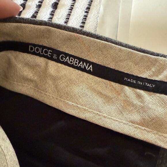 DOLCE & GABBANNA 90s Vintage Gray Melange Flat Front Dress Pants Size 54 US 38 - Picture 9 of 9